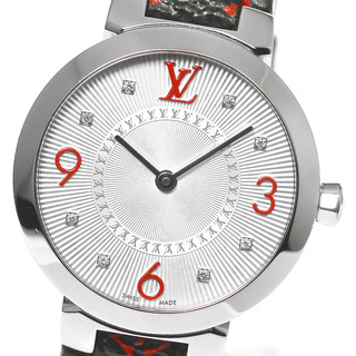 ルイヴィトン(LOUIS VUITTON)のルイ・ヴィトン LOUIS VUITTON Q12MG タンブール スリム 8Pダイヤ クォーツ レディース _800927(腕時計)