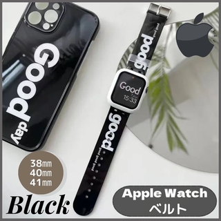 アップルウォッチ(Apple Watch)の★セール★Apple Watch バンド ベルト 38 40 41㎜ ブラック(ラバーベルト)