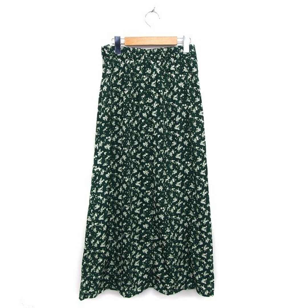 w closet(ダブルクローゼット)のダブルクローゼット スカート フレア ロング マキシ丈 スリット ゆったり 花柄 レディースのスカート(ロングスカート)の商品写真