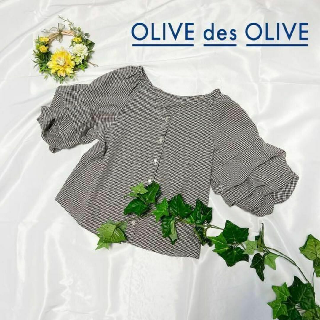 OLIVEdesOLIVE(オリーブデオリーブ)の【良品　送料無料】オリーブデオリーブ　ブラウス　サイズm レディースのトップス(シャツ/ブラウス(半袖/袖なし))の商品写真