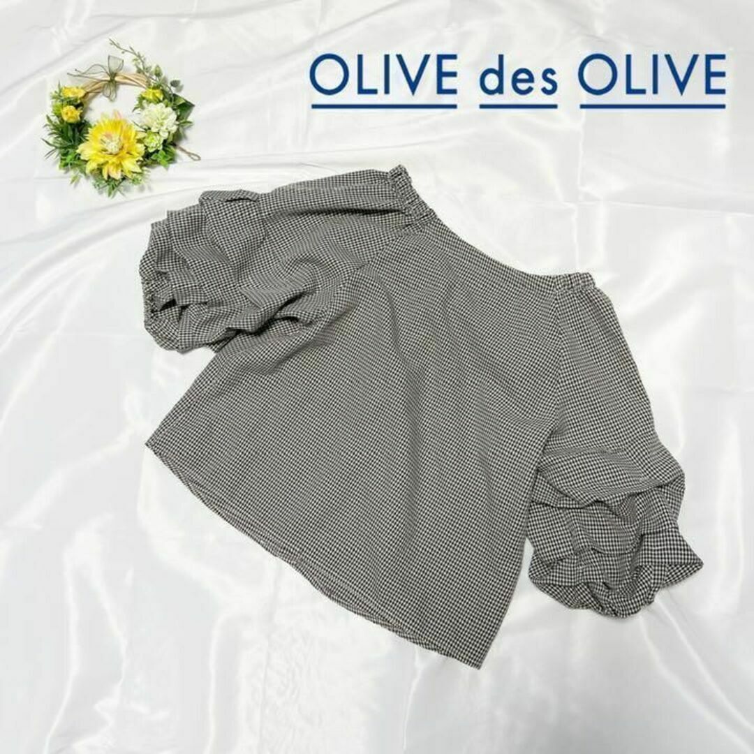 OLIVEdesOLIVE(オリーブデオリーブ)の【良品　送料無料】オリーブデオリーブ　ブラウス　サイズm レディースのトップス(シャツ/ブラウス(半袖/袖なし))の商品写真