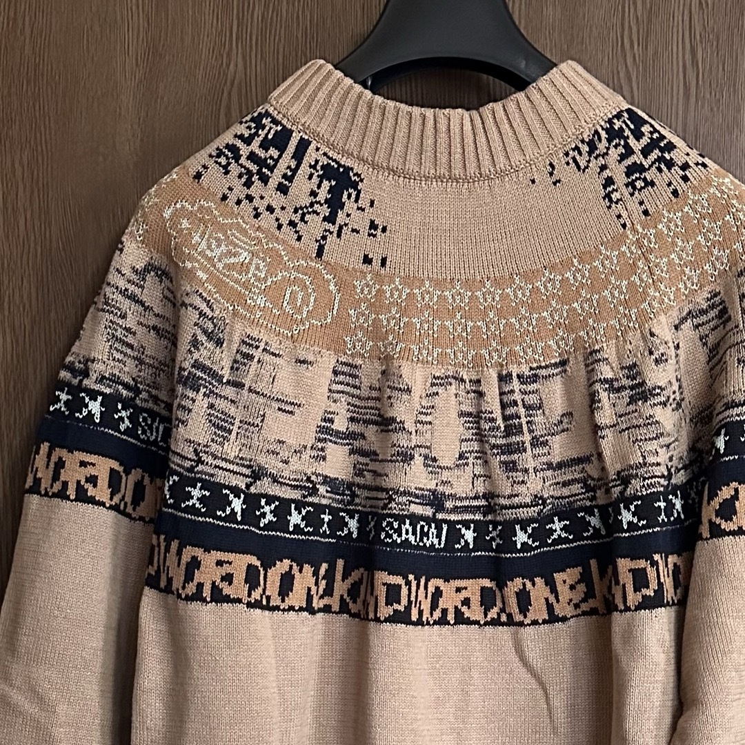 sacai - 1新品 sacai サカイ Eric コットン ニット セーター sacai - 1新品 sacai サカイ Eric コットン ニット セーター