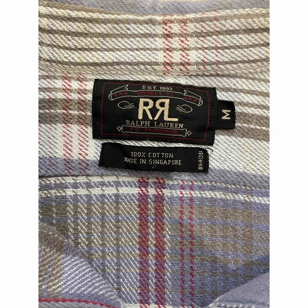 RRL(ダブルアールエル)のRRL ダブルアールエル 3つ星 ヘビーネルシャツ Mサイズ メンズのトップス(シャツ)の商品写真