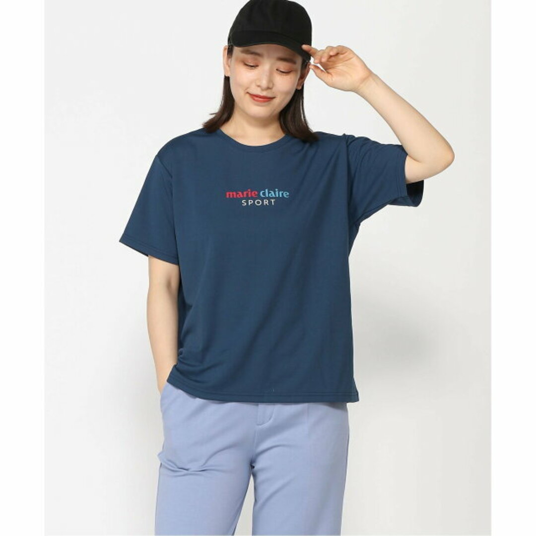 【ライトピンク】【LL】marie claire sport/(W)ロゴTシャツ レディースのトップス(カットソー(長袖/七分))の商品写真