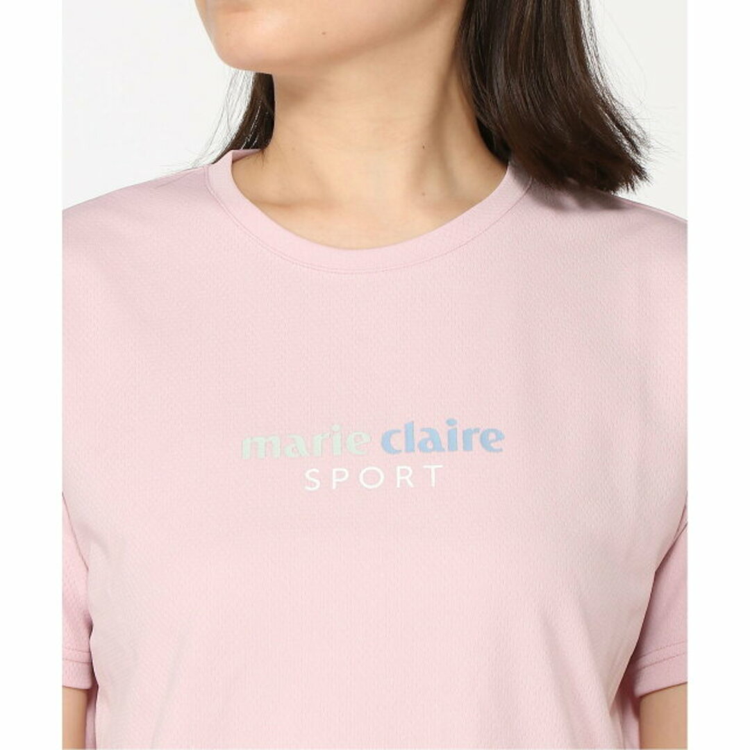 【ライトピンク】【LL】marie claire sport/(W)ロゴTシャツ レディースのトップス(カットソー(長袖/七分))の商品写真