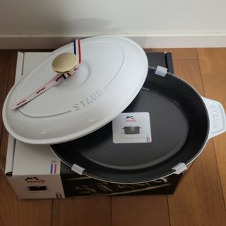 ストウブ(STAUB)のstaub　オーバルホットプレート　23cm ピュアホワイト(鍋/フライパン)