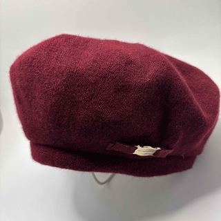 アンテプリマ(ANTEPRIMA)のアンテプリマ ベレー帽　帽子 えんじ色　ラメ(ハンチング/ベレー帽)