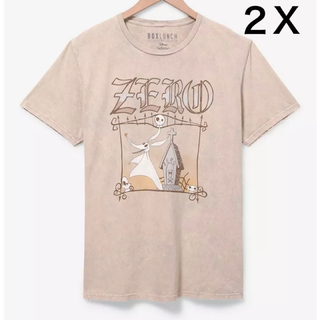 ディズニー(Disney)の2X ゼロ 半袖 Tシャツ ナイトメアビフォアクリスマス ディズニー(Tシャツ/カットソー(半袖/袖なし))