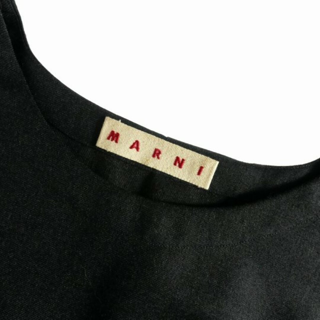 Marni(マルニ)のマルニ MARNI ウール プルオーバーシャツ ブラウス 長袖 40 チャコール レディースのトップス(シャツ/ブラウス(長袖/七分))の商品写真