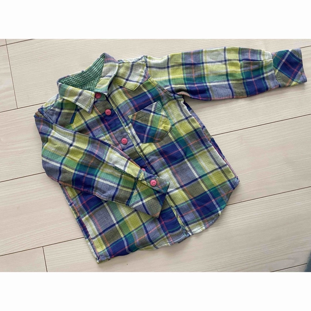 ANAP Kids(アナップキッズ)のANAP チェックシャツ キッズ キッズ/ベビー/マタニティのキッズ服男の子用(90cm~)(Tシャツ/カットソー)の商品写真