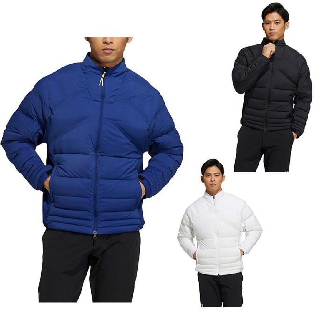 adidas(アディダス)のアディダス ゴルフ ポインテッド フルジップ ダウンジャケット 青M メンズのジャケット/アウター(ダウンジャケット)の商品写真