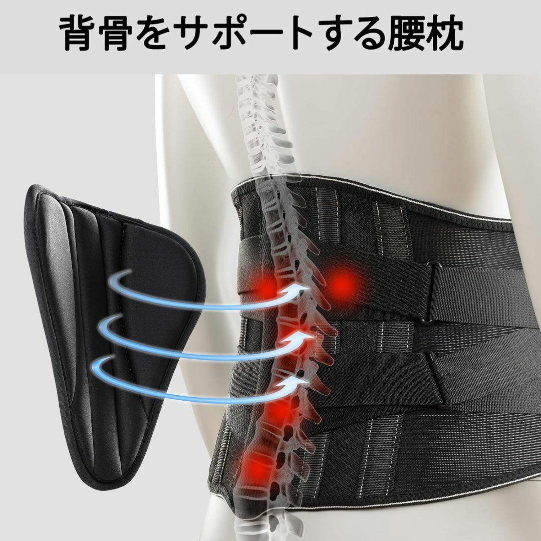 腰 サポーター, 【整体師推薦】腰コルセット 軽薄 腰椎ベルト 腰用 サポート インテリア/住まい/日用品のインテリア/住まい/日用品 その他(その他)の商品写真