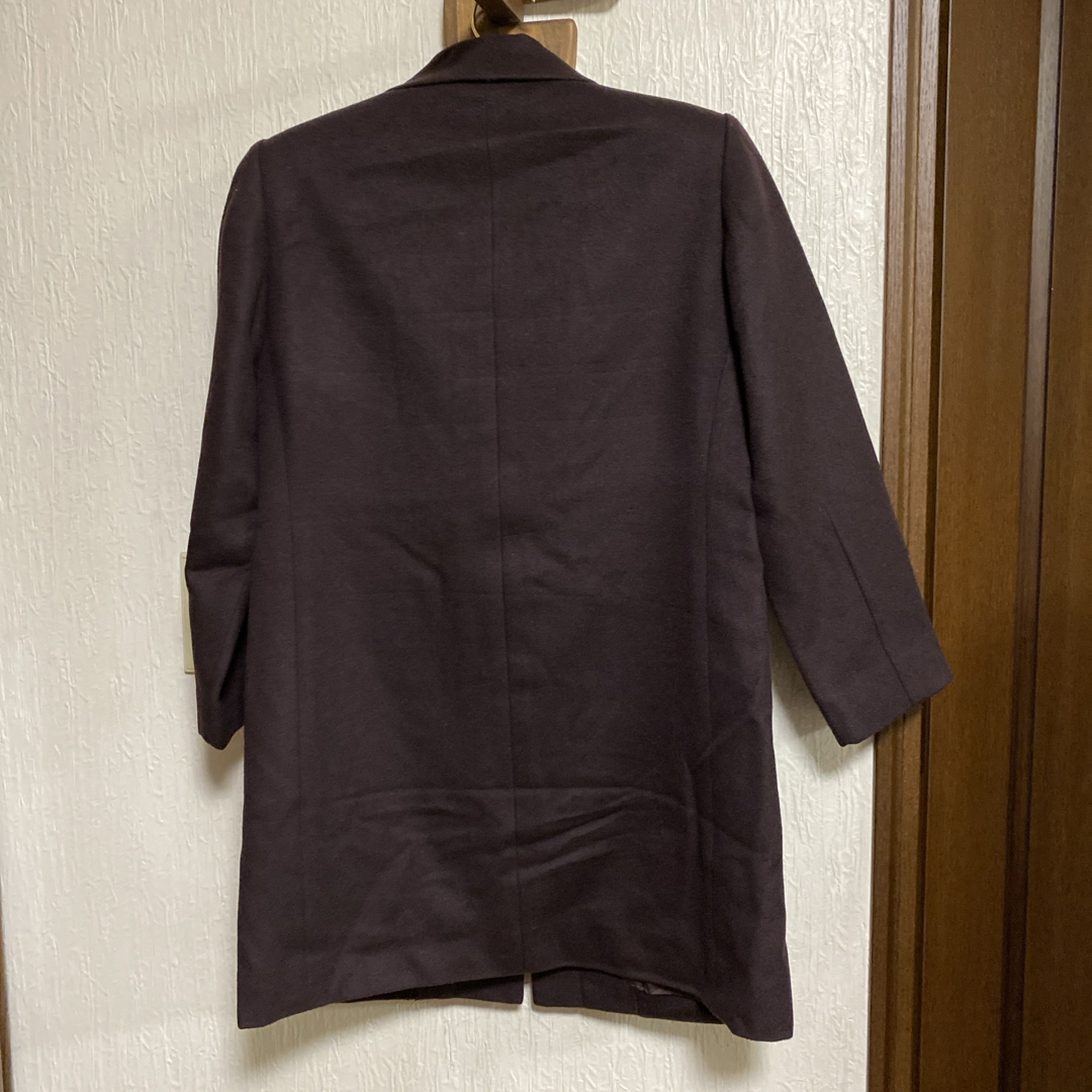 こげ茶色カシミアコート(実家保管品) レディースのジャケット/アウター(チェスターコート)の商品写真