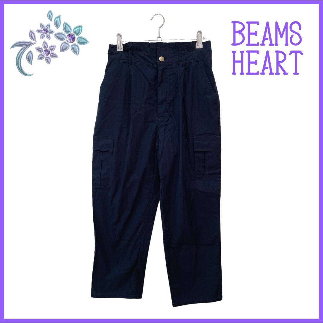 BEAMS(ビームス)の【BEAMS HEART】カーゴパンツ ネイビー L ダボ感 シンプル メンズのパンツ(ワークパンツ/カーゴパンツ)の商品写真