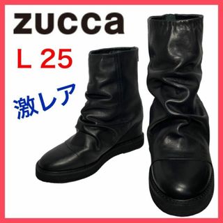 ズッカ(ZUCCa)の★激レア★ズッカ　パンツブーツ　ショートブーツ　バックジップ　インヒール　L　②(ブーツ)