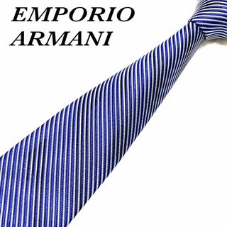 エンポリオアルマーニ(Emporio Armani)の 【極美品】エンポリオアルマーニ ネクタイ ストライプ シルク ハイブランド(ネクタイ)