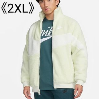 ナイキ(NIKE)の[新品] NIKE ナイキ リバーシブル ボアジャケット スウッシュ 2XL 白(ナイロンジャケット)