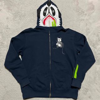 A BATHING APE - 赤 Lサイズ BAPE SHARK パーカーの通販 by コリン's