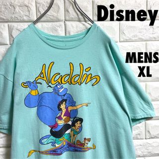 ディズニー(Disney)のディズニー　半袖Tシャツ　アラジンプリント　メンズXLサイズ(Tシャツ/カットソー(半袖/袖なし))