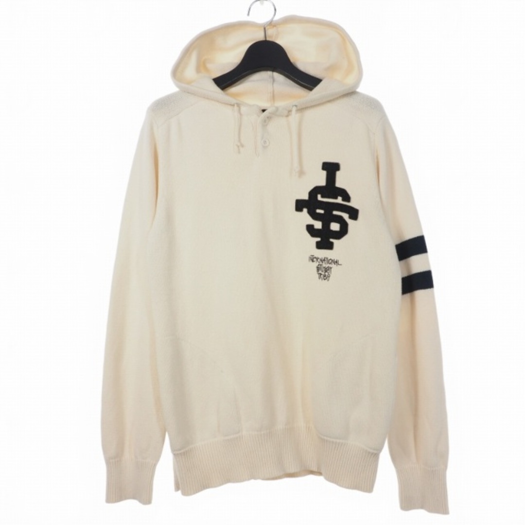 STUSSY(ステューシー)のステューシー セーター ニット プルオーバー フーディー パーカー M ホワイト メンズのトップス(ニット/セーター)の商品写真