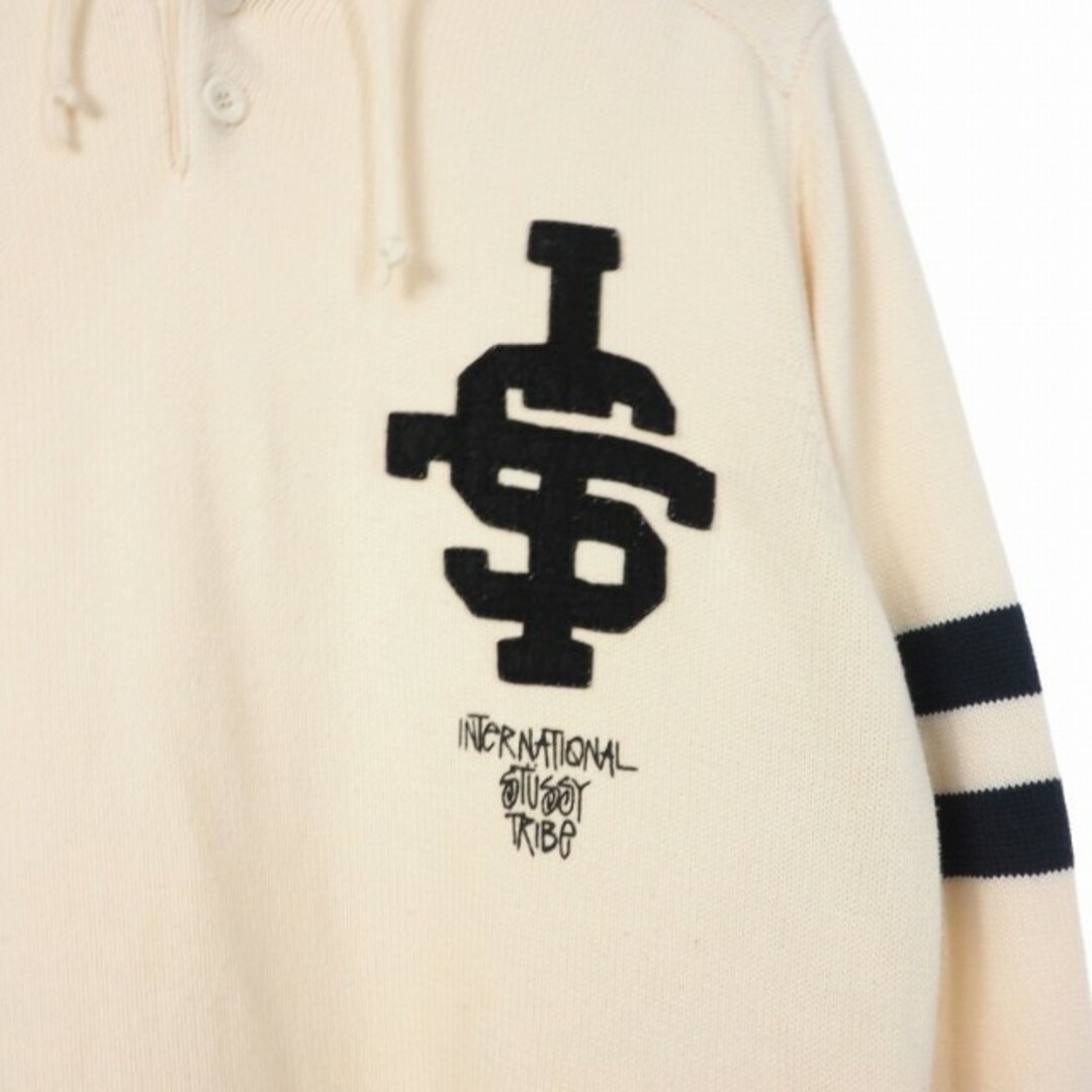 STUSSY(ステューシー)のステューシー セーター ニット プルオーバー フーディー パーカー M ホワイト メンズのトップス(ニット/セーター)の商品写真