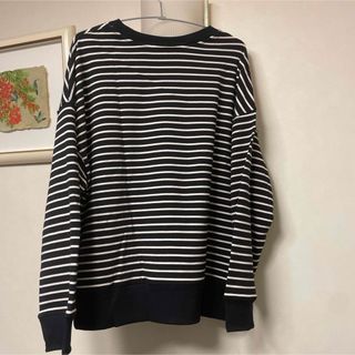 ユニクロ(UNIQLO)の新品　大きめ！UNIQLO ユニクロ　ボーダーシャツ　XL(Tシャツ(長袖/七分))