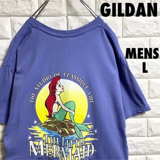 ギルタン(GILDAN)のUS古着　ギルダン　半袖Tシャツ　リトルマーメイドプリント　メンズLサイズ(Tシャツ/カットソー(半袖/袖なし))