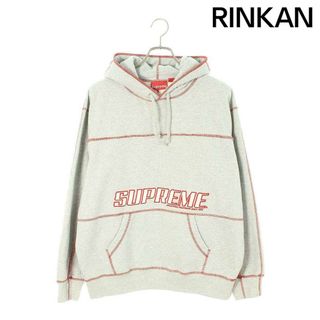 シュプリーム(Supreme)のシュプリーム  22SS  COVERSTITCH HOODED SWEAT ロゴステッチプルオーバーパーカー メンズ M(パーカー)