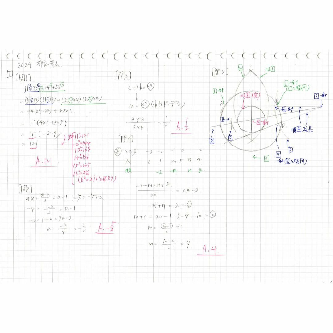 今だけ割引塾講師オリジナル入試数学解説(全問動画付)都立青山過去問2018-24 エンタメ/ホビーの本(語学/参考書)の商品写真