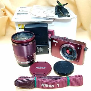 Nikon - ミラーレス Nikon 1 J3 小型10倍ズームキット レッド