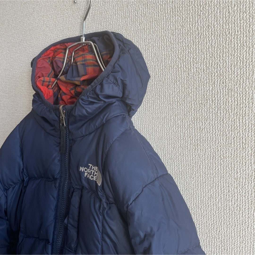 THE NORTH FACE(ザノースフェイス)の【リバーシブル】ノースフェイス　ダウンジャケット　600フィル　キッズ120 キッズ/ベビー/マタニティのキッズ服女の子用(90cm~)(ジャケット/上着)の商品写真