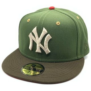 ニューエラー(NEW ERA)のNew Era ニューエラ 59FIFTY FAM MLB ヤンキース ベースボールキャップ グリーン ブラウン ピンズ Size 7 1/2(59.6cm)(キャップ)