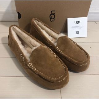 アグオーストラリア(UGG AUSTRALIA)の【新品未使用】24.0 UGG アンスレー　モカシン　チェスナット(スリッポン/モカシン)