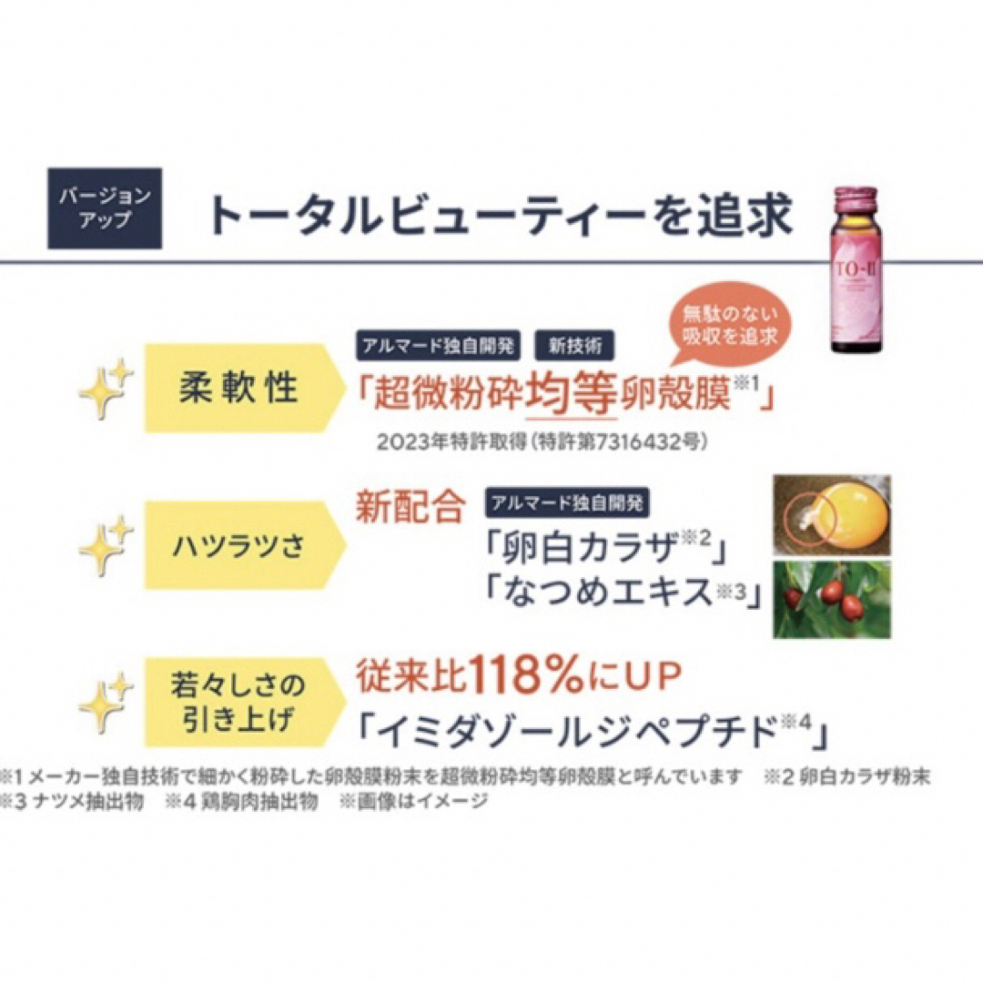 TO-Ⅱ＋ビューティードリンク ☆ TO-IIドリンクCLARITY[30本] 食品/飲料/酒の健康食品(コラーゲン)の商品写真