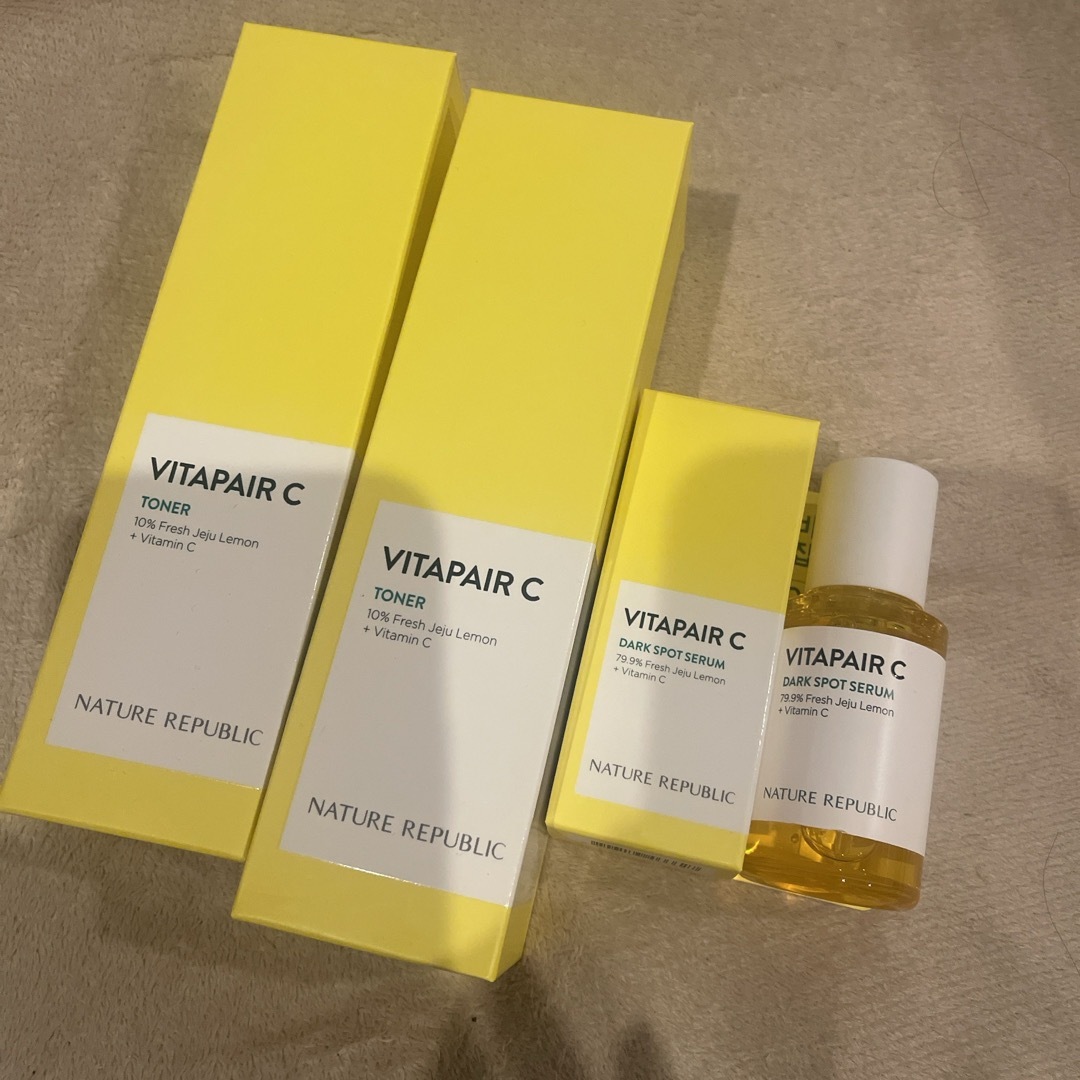 NATURE REPUBLIC(ネイチャーリパブリック)の【値下げ】ネイチャーリパブリック4点　VITAPAIR C トナー・セラム コスメ/美容のスキンケア/基礎化粧品(化粧水/ローション)の商品写真