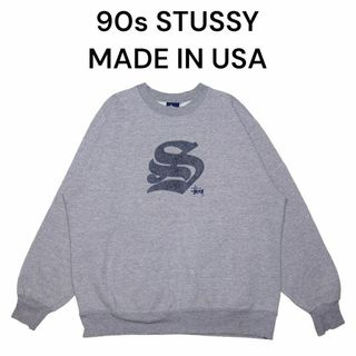 ステューシー(STUSSY)のUSA製 90s STUSSY　ビッグロゴ刺繍　スウェットトレーナーステューシー(スウェット)