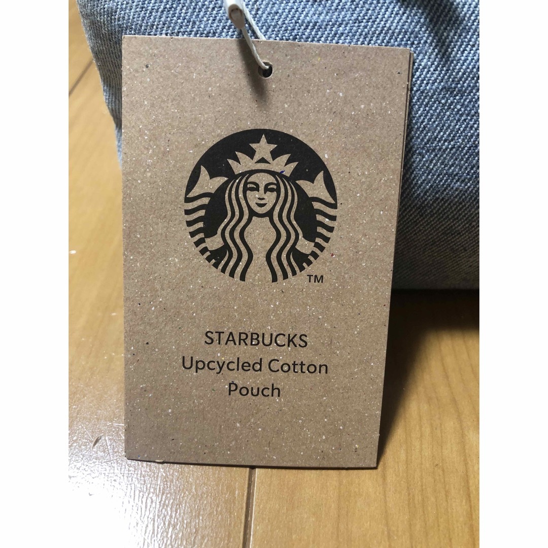 Starbucks(スターバックス)の《新品未使用》スターバックス　アップサイクル　コットンポーチ　デニムブルー レディースのファッション小物(ポーチ)の商品写真