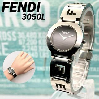 FENDI - 極美品■稼働 フェンディ オロロジ 3050L Fバンド 黒文字盤 レディー時計