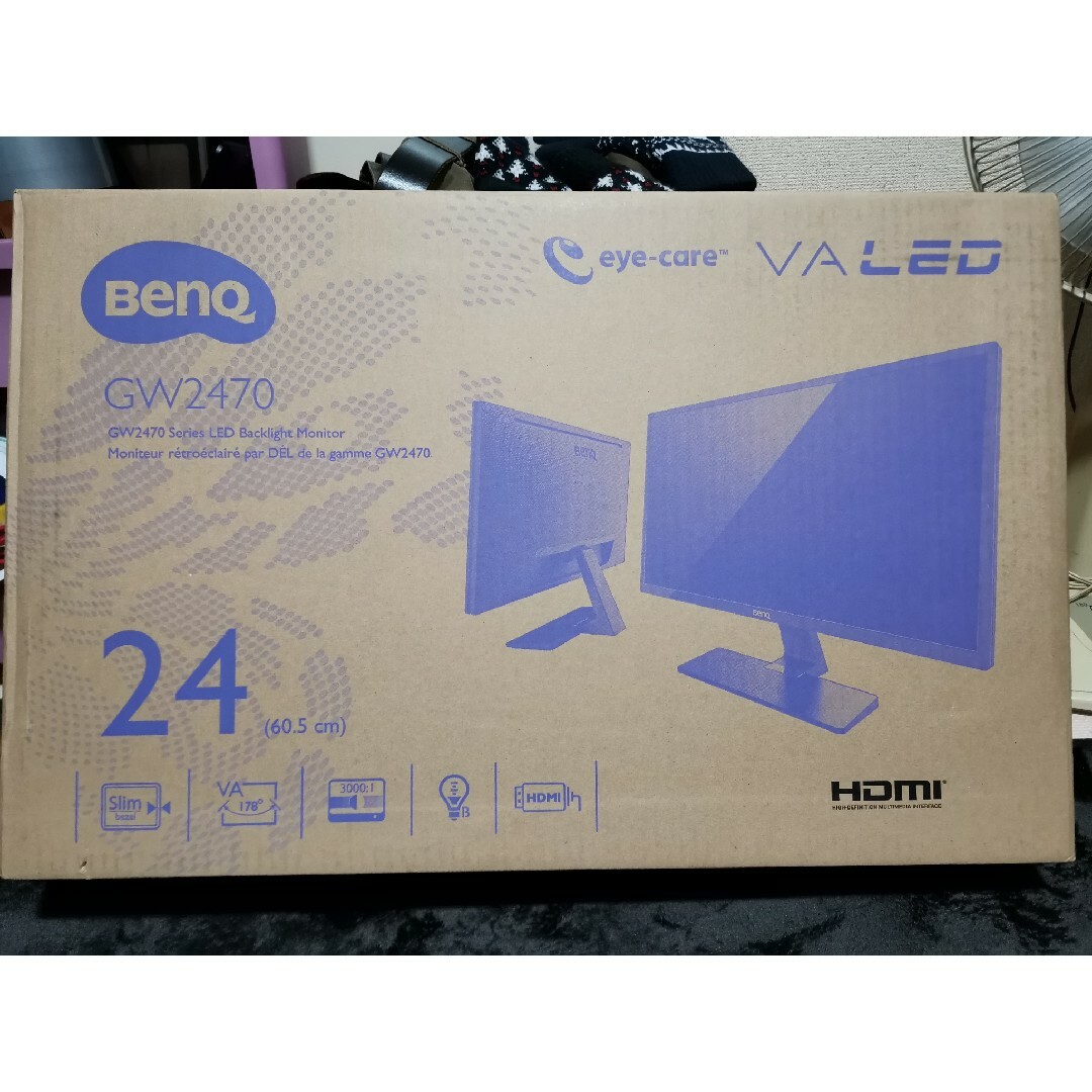 BENQ(ベンキュー)のBenQ　GW2470　箱付きです。 スマホ/家電/カメラのPC/タブレット(ディスプレイ)の商品写真