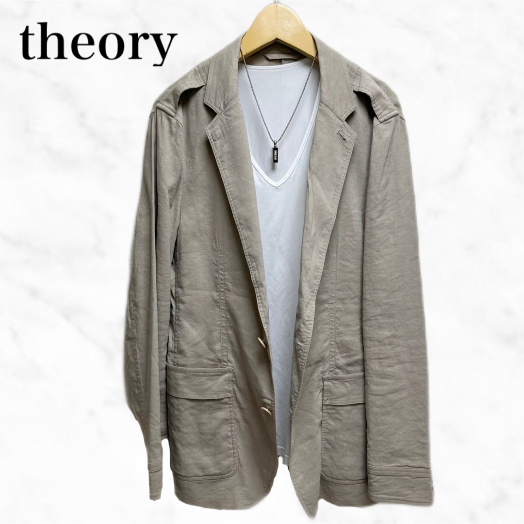 theory(セオリー)のtheory テーラードジャケット　ベージュ系　リネンジャケットサマージャケット メンズのジャケット/アウター(テーラードジャケット)の商品写真