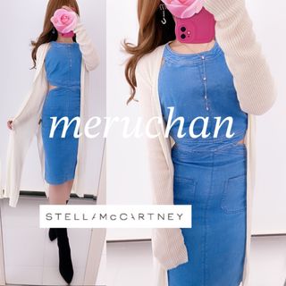 ステラマッカートニー(Stella McCartney)の【新品】希少 ステラマッカートニー デニムワンピース ノースリーブ(ひざ丈ワンピース)