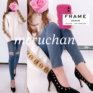 FRAME DENIM - FRAME【定価5万】ダメージ スキニーデニム 25 フレームデニム