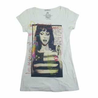 ヒステリックグラマー(HYSTERIC GLAMOUR)のHYSTERIC GLAMOUR ヒステリックグラマー 0193CT12 COURTNEY LOVE コートニーラブ プリント Tシャツ 半袖 ホワイト系 F【中古】(シャツ/ブラウス(半袖/袖なし))