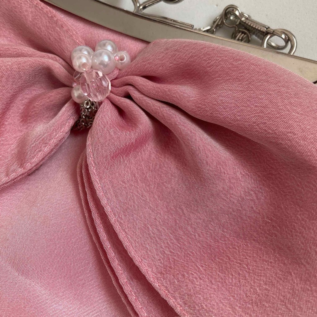 レディース　パーティーバッグ　フォーマル　ピンク　リボン レディースのバッグ(その他)の商品写真