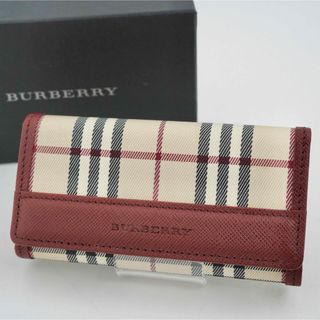 バーバリー(BURBERRY)の【未使用に近い】Burberry ノバチェック　5連　キーケース　ブラウン(キーケース)