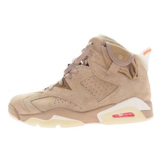 ナイキ(NIKE)のNIKE ナイキ スニーカー DH0690-200 × Travis Scott  Air Jordan 6  British Khaki トラビス スコット ジョーダン  6 レトロ スニーカー ライトブラウン系 26.5cm【新古品】【未使用】【中古】(スニーカー)