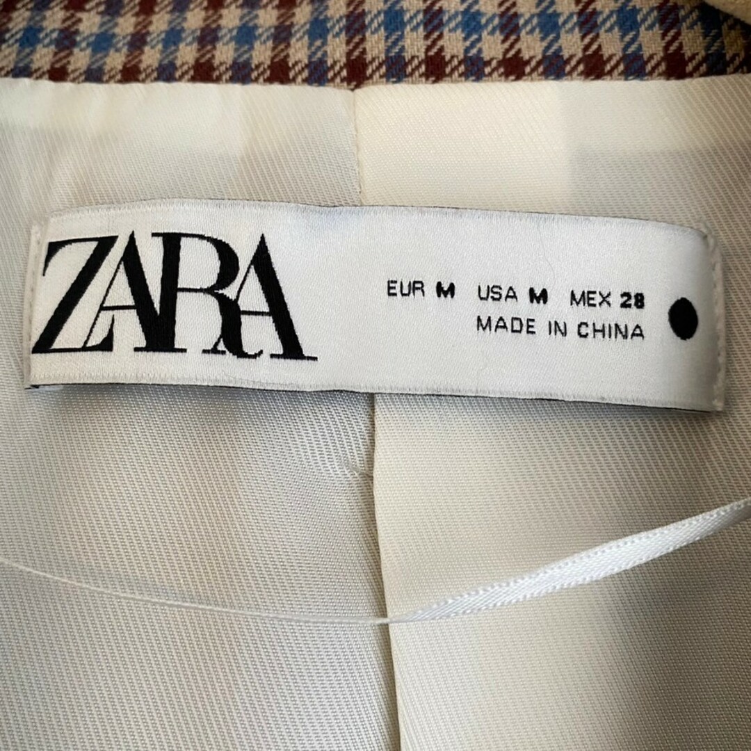ZARA(ザラ)のZARA☆チェックジャケット♪イエナ、SHIPS、フレームワーク、プラージュ系 レディースのジャケット/アウター(テーラードジャケット)の商品写真