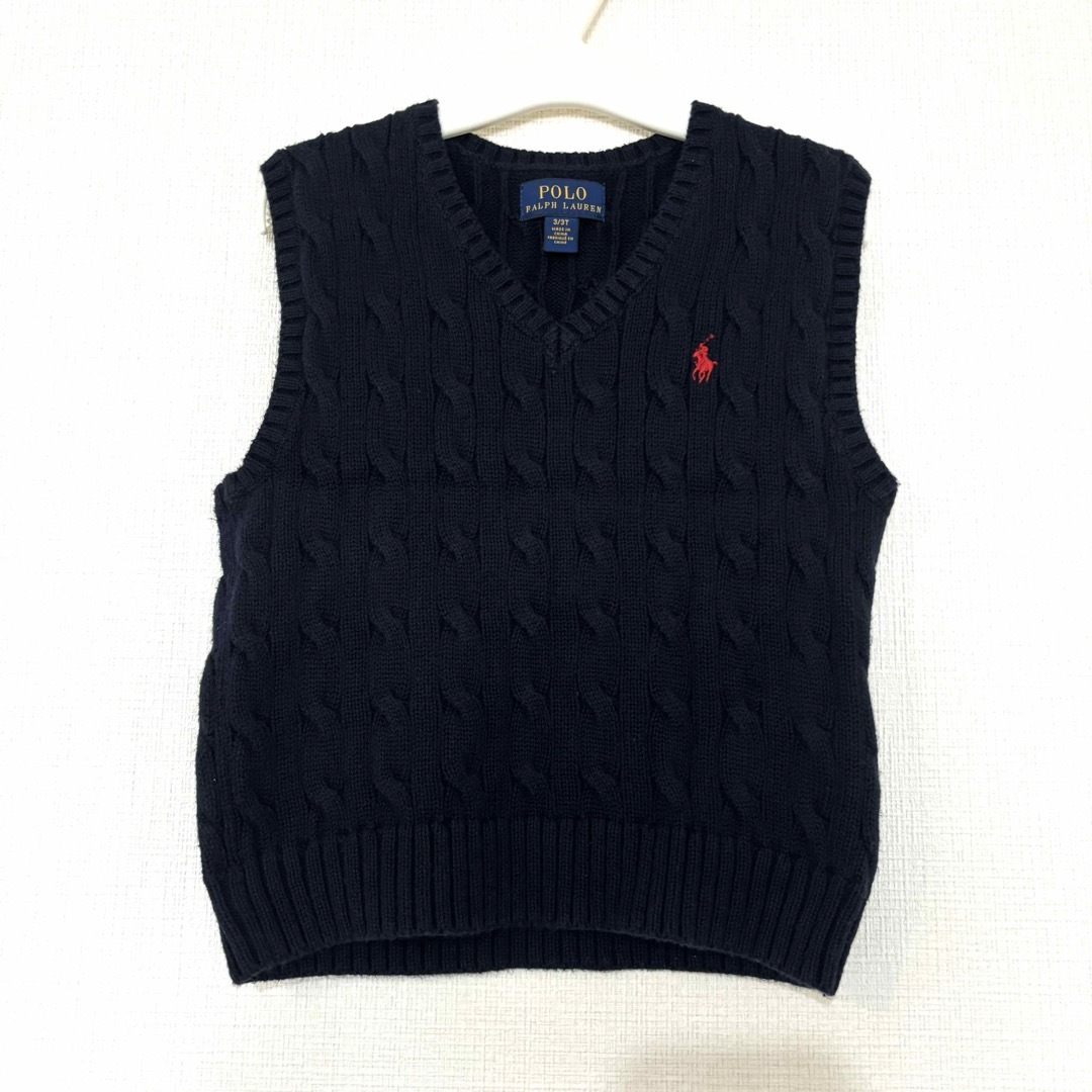 POLO RALPH LAUREN(ポロラルフローレン)の【kids】POLO Ralph Laurenラルフローレン/3Tニットベスト キッズ/ベビー/マタニティのキッズ服男の子用(90cm~)(ニット)の商品写真