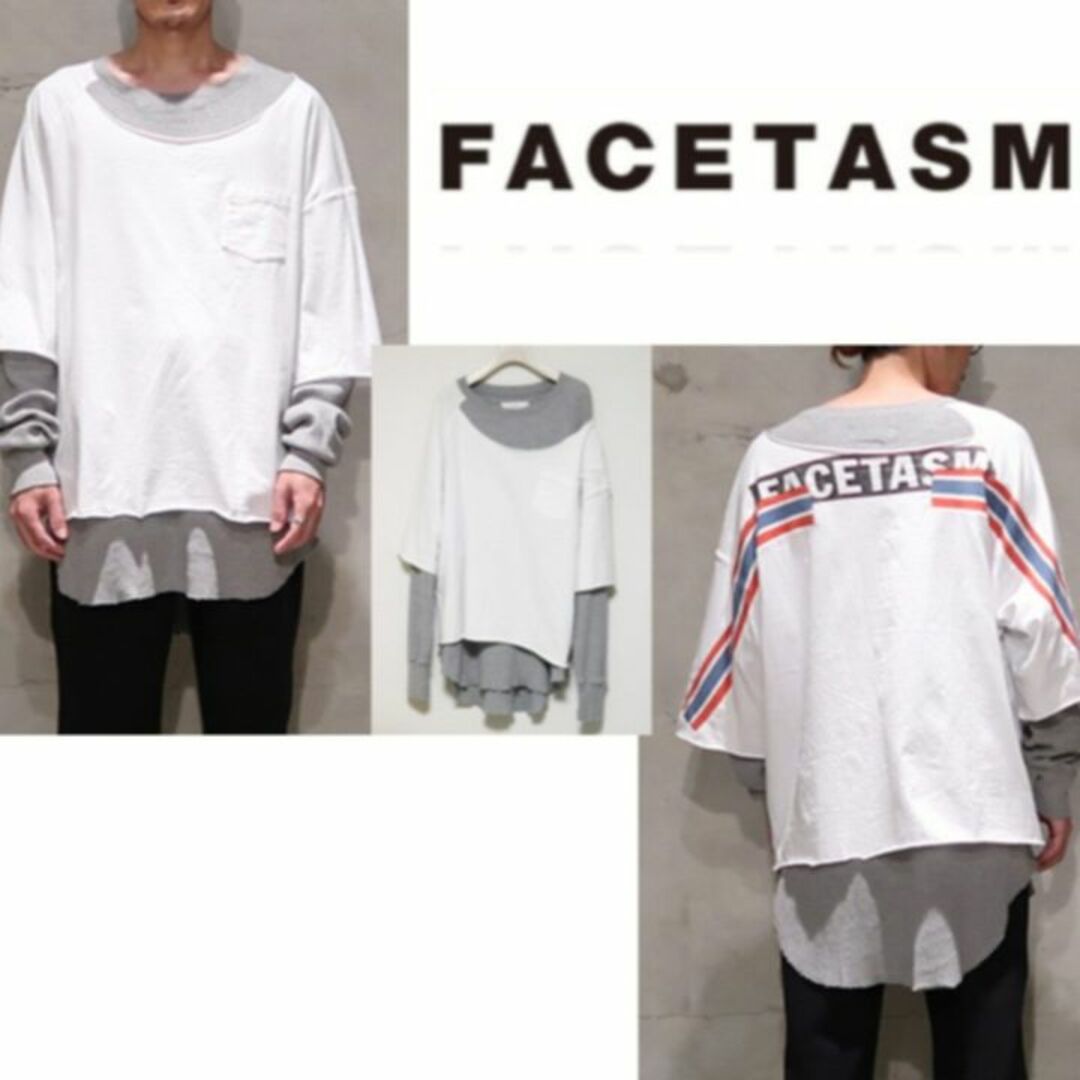 FACETASM(ファセッタズム)の新品【 ファセッタズム】レイヤード 長袖Tシャツ カットソー 1(S-M) メンズのトップス(Tシャツ/カットソー(七分/長袖))の商品写真