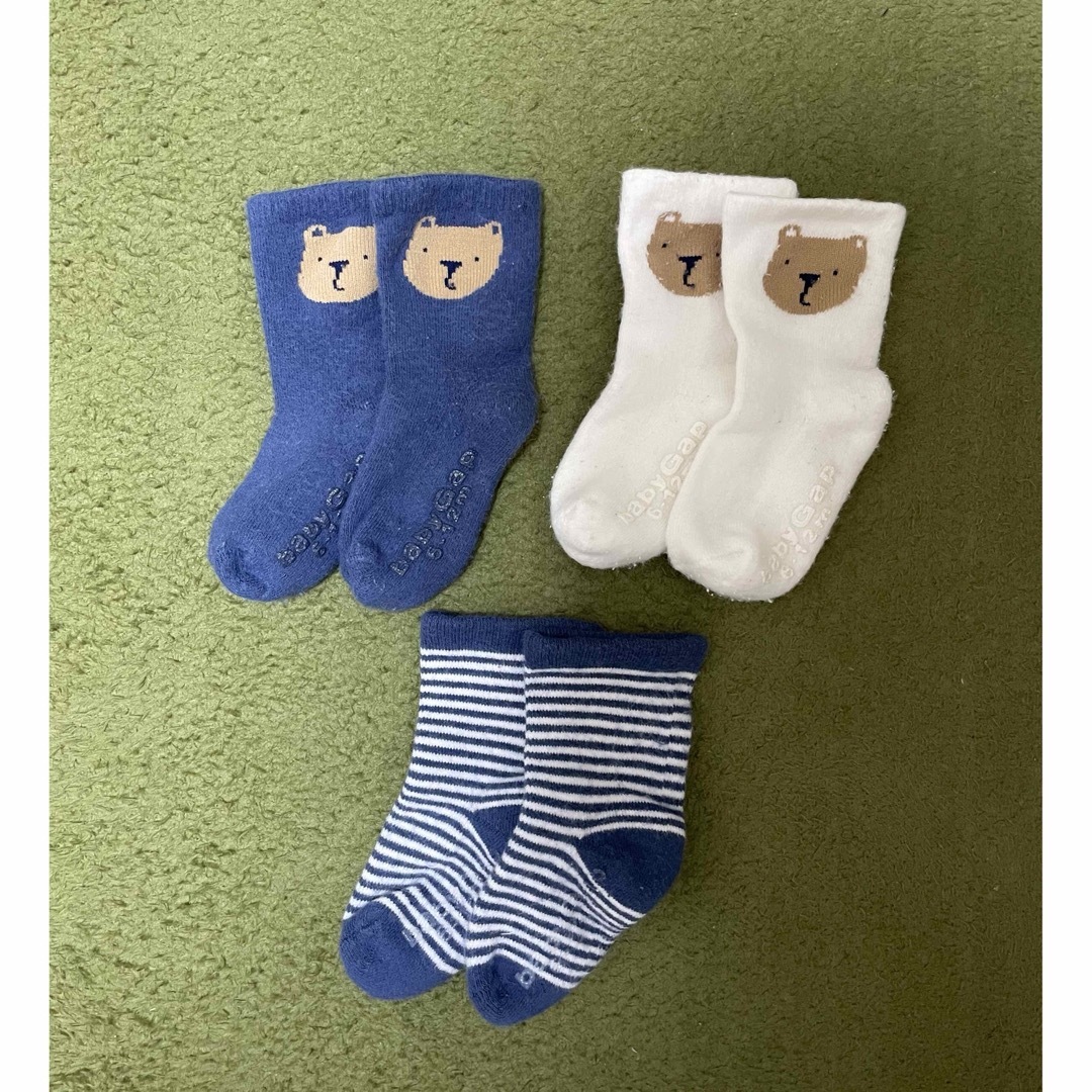 babyGAP(ベビーギャップ)のGAP 3足セット　ブラナンベア　ソックス　6-12M キッズ/ベビー/マタニティのこども用ファッション小物(靴下/タイツ)の商品写真